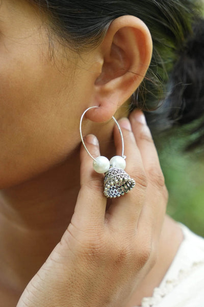 Radiance Box โ 15 Designer Oxidised Jhumkas with a Free Personalised Card