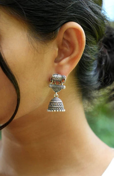 Radiance Box โ 15 Designer Oxidised Jhumkas with a Free Personalised Card