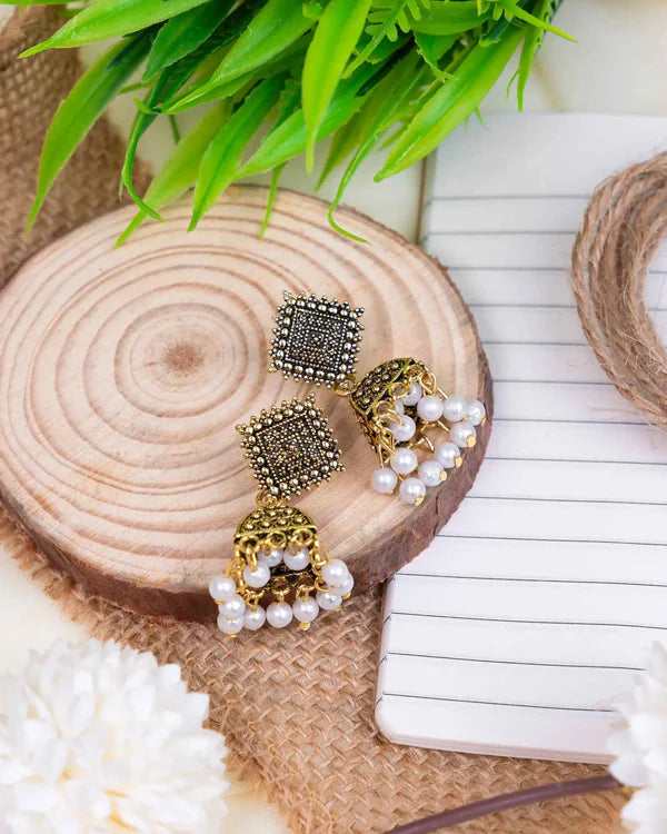 Radiance Box โ 15 Designer Oxidised Jhumkas with a Free Personalised Card