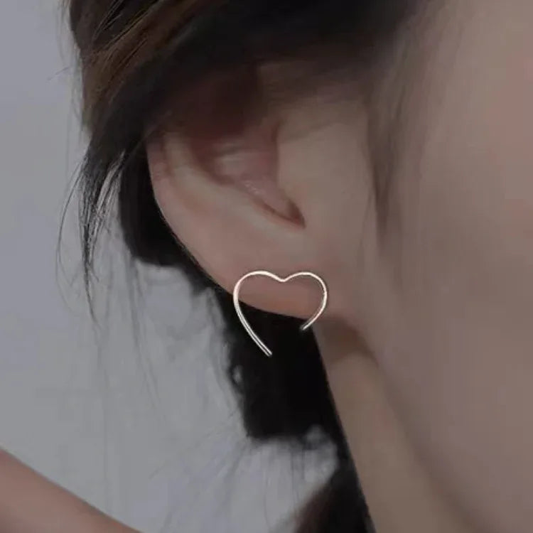 Trendy Small Heart Studs - Craftybella