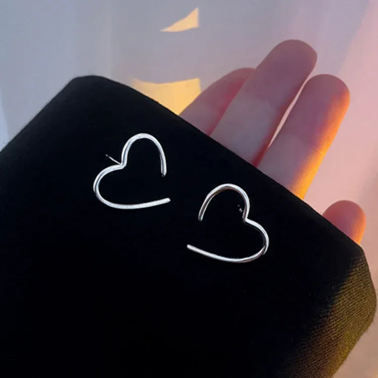 Trendy Small Heart Studs - Craftybella