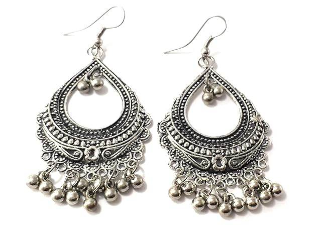 Taarini Boho Teardrop Afghani Danglers - Craftybella