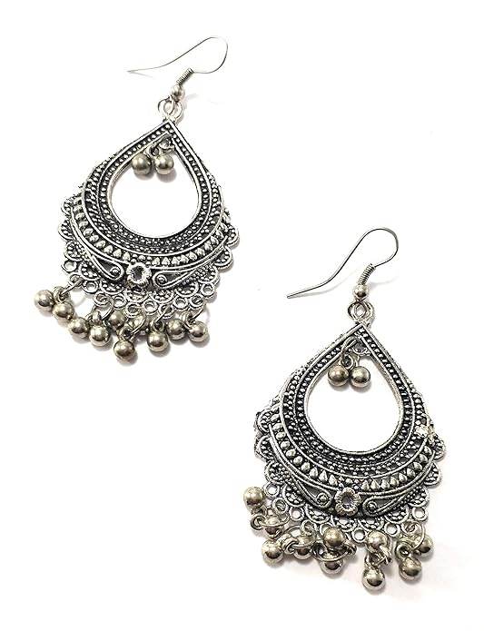 Taarini Boho Teardrop Afghani Danglers - Craftybella
