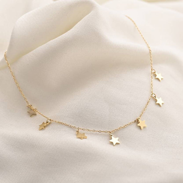 Cute Stars Gold Plated Necklace