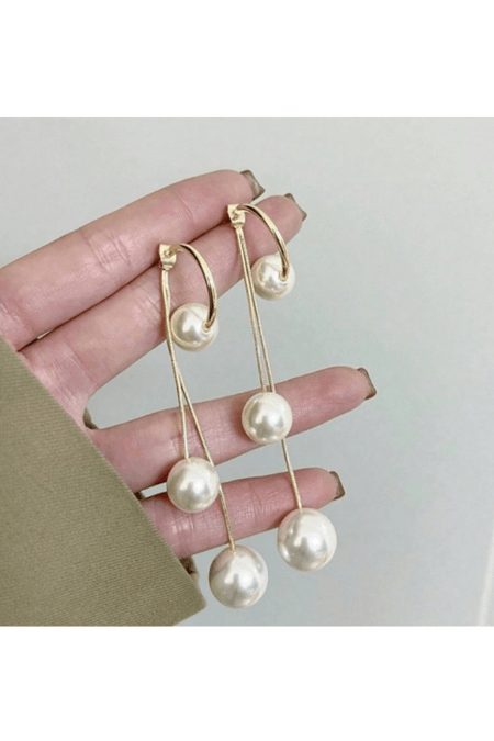 Korean Zircon Pearl Earring - Craftybella