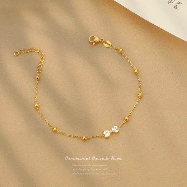 Bow bracelet gold plated - Craftybella