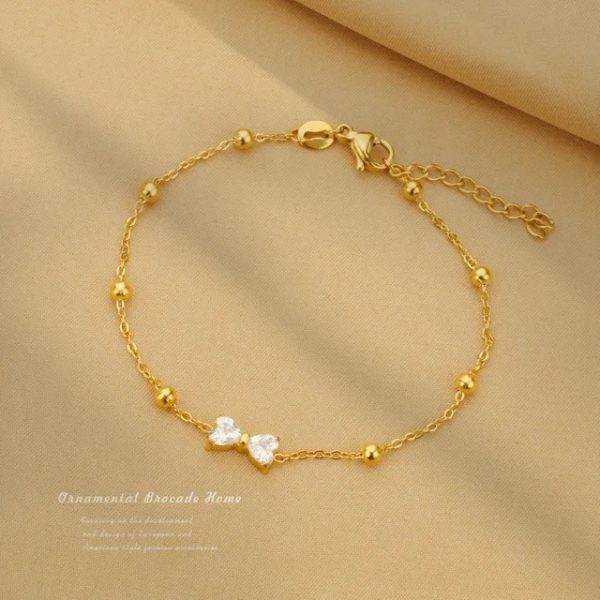 Bow bracelet gold plated - Craftybella