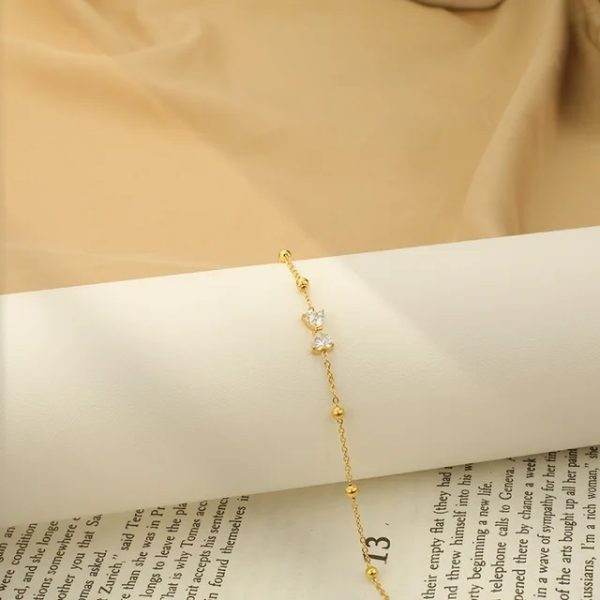Bow bracelet gold plated - Craftybella