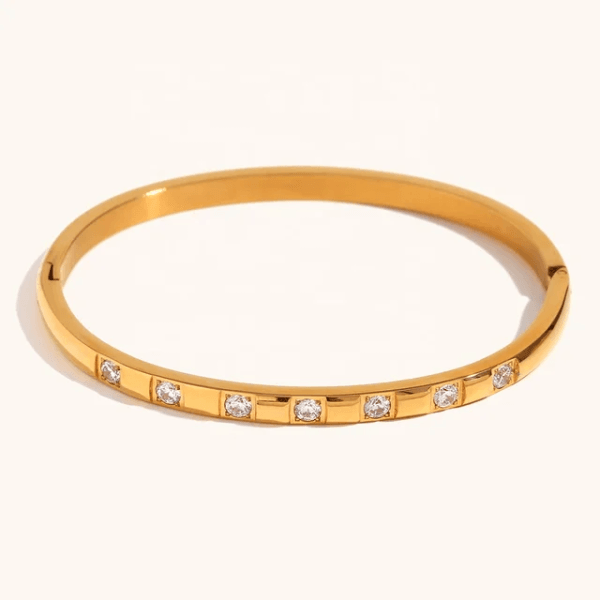 Crystal love bangle bracelet - Craftybella