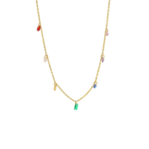Prismatic harmony necklace 18k gold & anti-tarnish - Craftybella