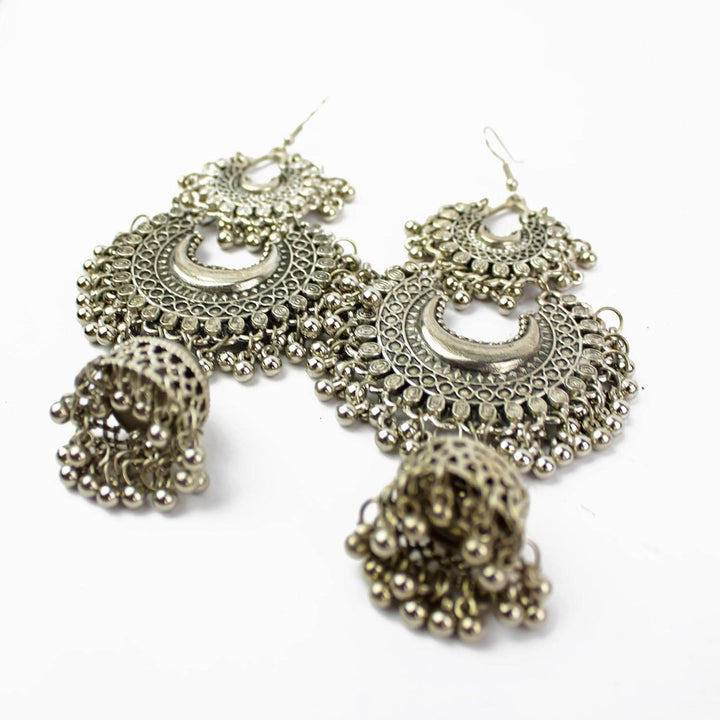 Tribal Moon Jhumkis - Craftybella
