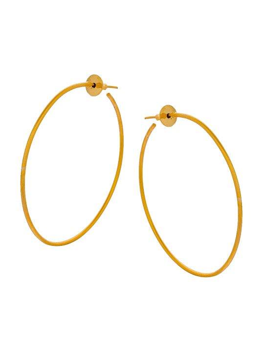 Golden Brass Handmade Hoop Earrings – Lightweight Partywear Balis - Craftybella