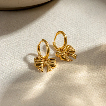 Bow Earrings 18K Gold-Plated | Waterproof & Anti-Tarnish