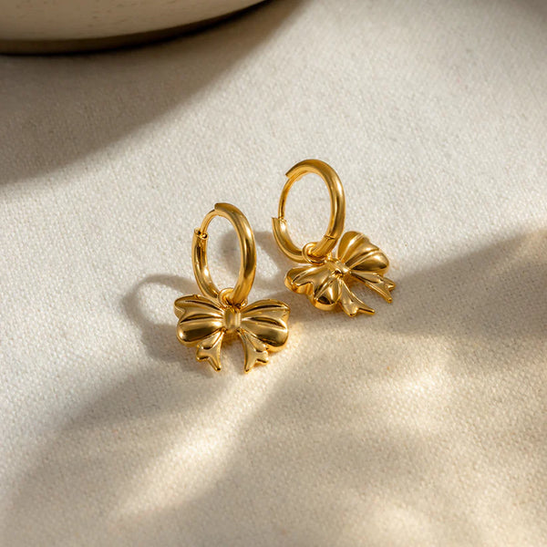 Bow Earrings 18K Gold-Plated | Waterproof & Anti-Tarnish