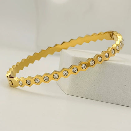 Diamond Aura Kada – 18k gold plateed Anti tarnish