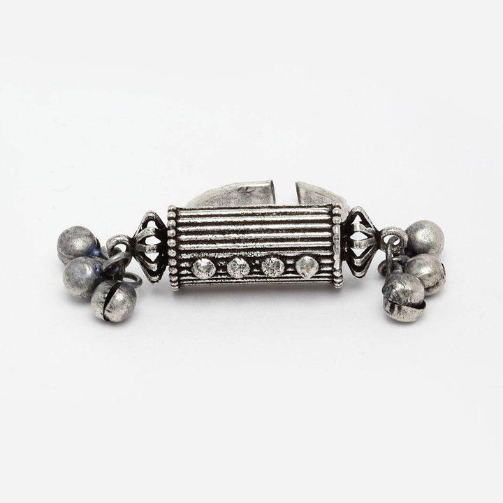 Oxidized Silver Statement Tribal Ring – Adjustable Size - Craftybella