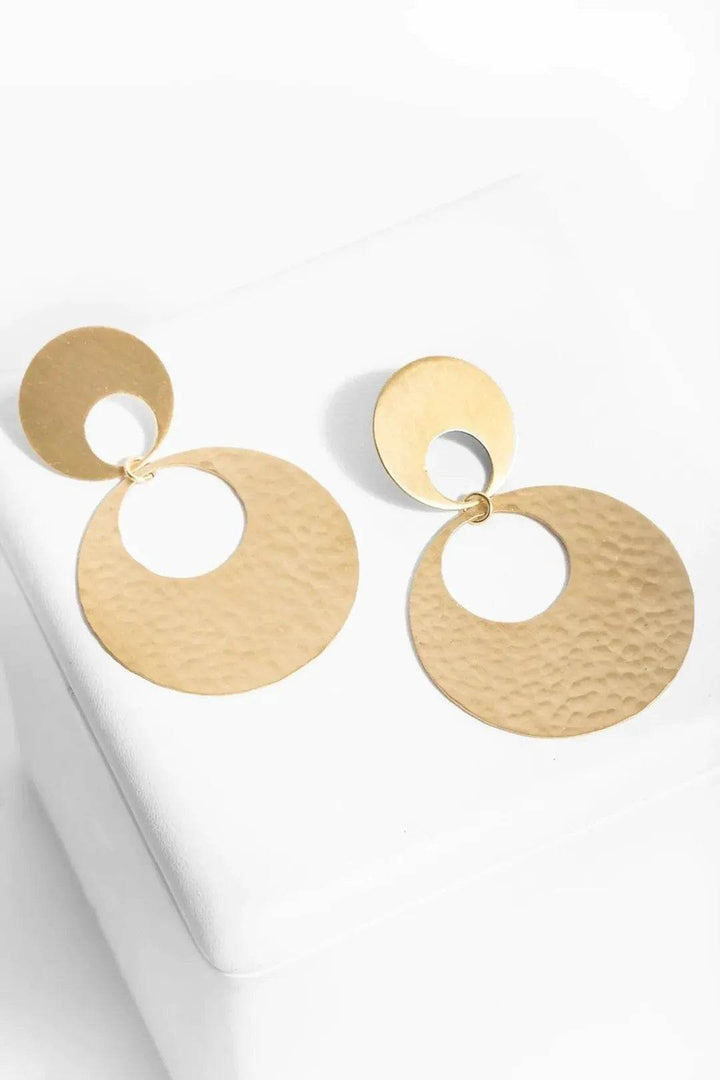 Minimal Luxe Brass Drop Earrings - Craftybella