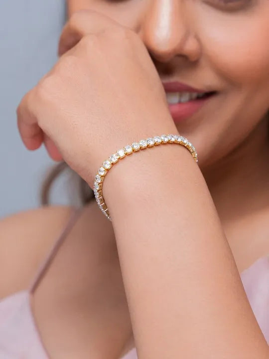 Aurora CZ bracelet - 18K gold plated