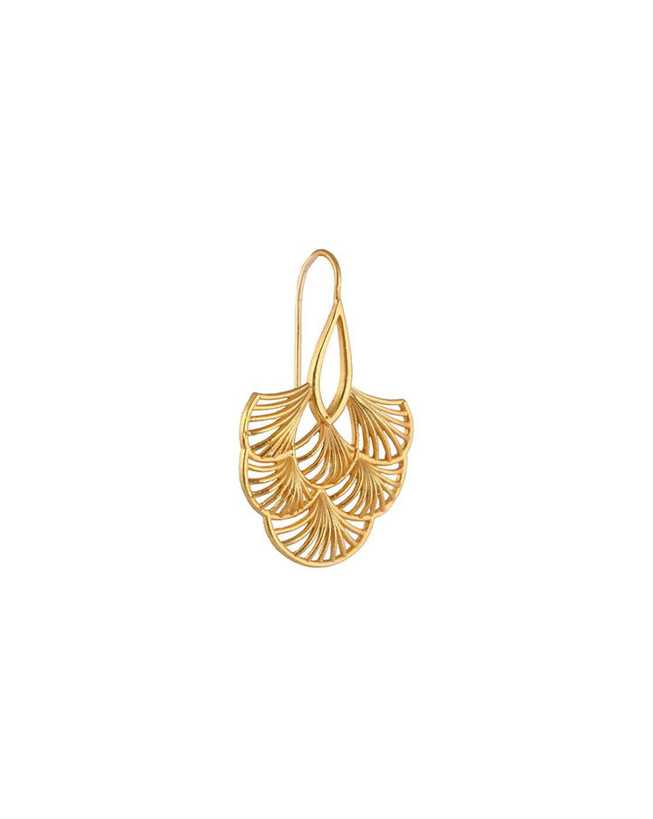 Boho Chic Handmade Brass Layered Floral Earrings for Women and Girls - Craftybella