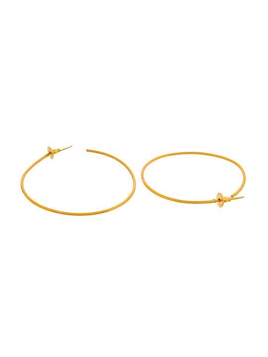 Golden Brass Handmade Hoop Earrings – Lightweight Partywear Balis - Craftybella