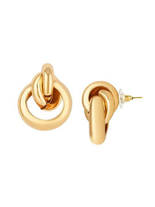 Gold Plated Twisted Chunky Earrings - Craftybella