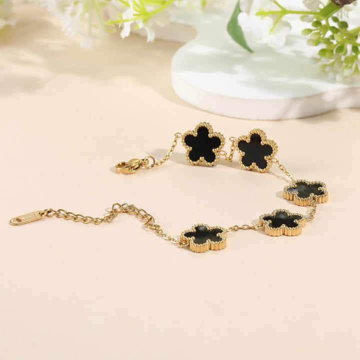 Black clover Gold Plated bracelets - Craftybella