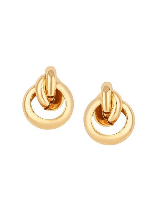 Gold Plated Twisted Chunky Earrings - Craftybella