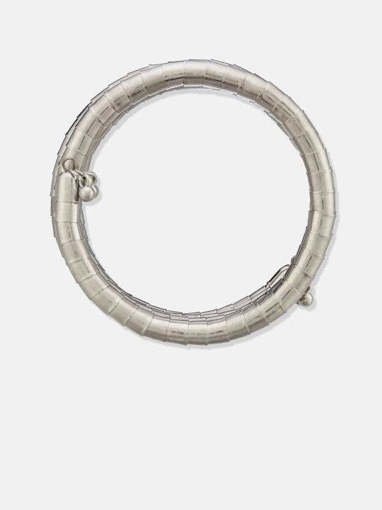 Oxidized Silver Coil Bracelet – Bold, Boho & Stackable Style - Craftybella