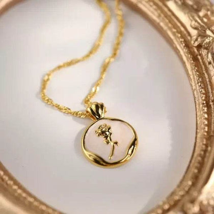 Belle Rose Necklace 18k Gold Plated, Waterproof and Anti-Tarnish