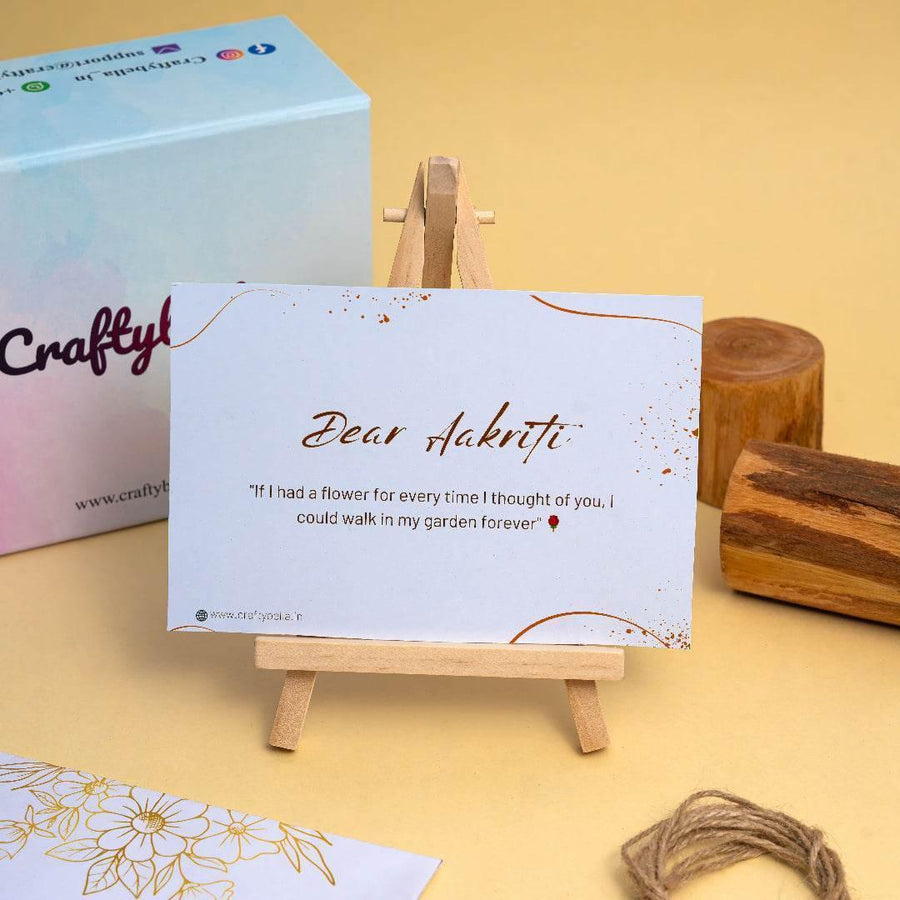 Personalised Card – A Note from the Heart - Craftybella