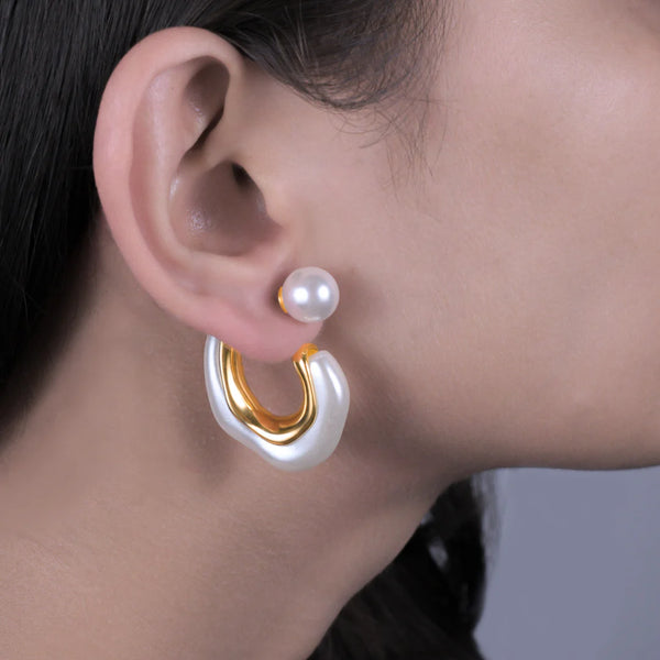 Korean hoops 18k gold plated anti-tarnish
