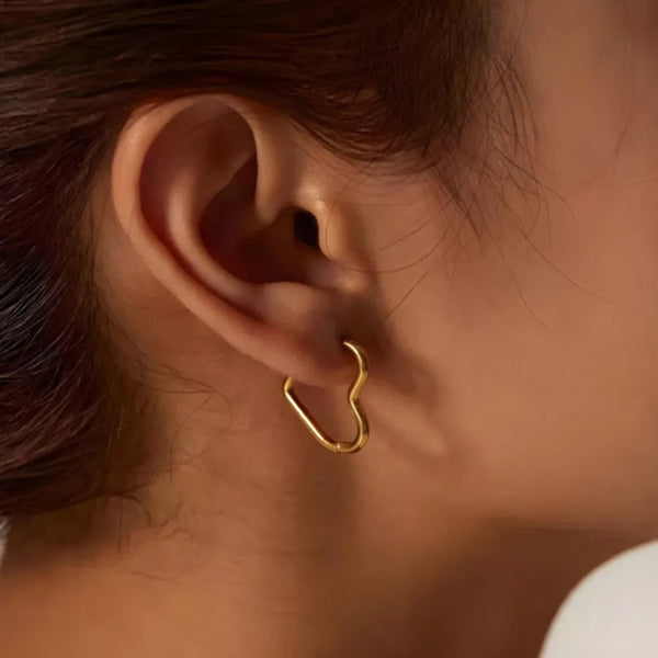 Heartbeat Hoops – Bold Love in a Golden Shine 18k gold