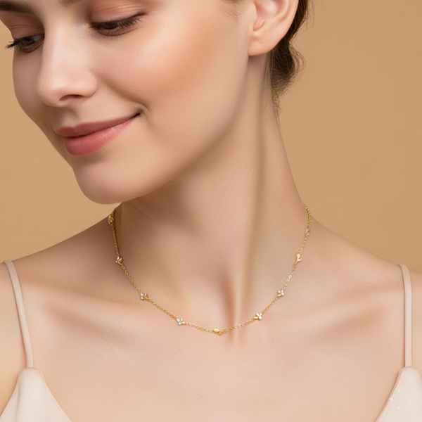 Flutterdrop Necklace – 18K Gold Plated