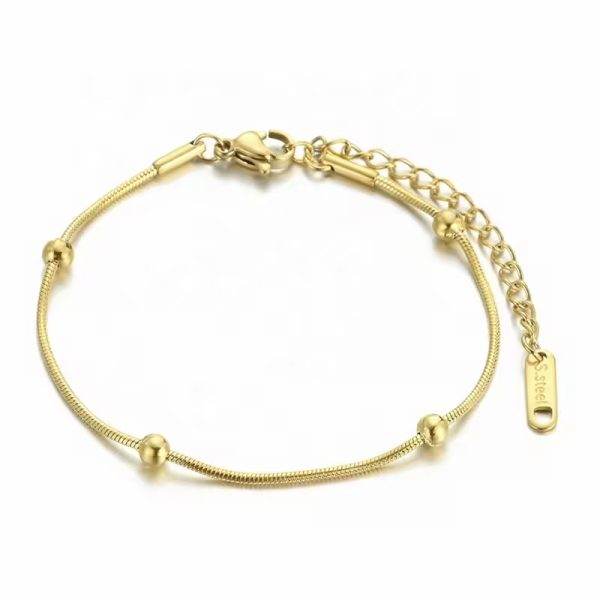 Bar charm bracelet gold plated anti - tarnish - Craftybella