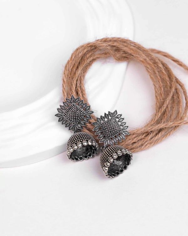 Dainty Silver Ghungroo Jhumka