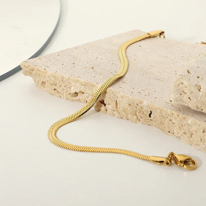 Minimalist 18k gold plated chain bracelet