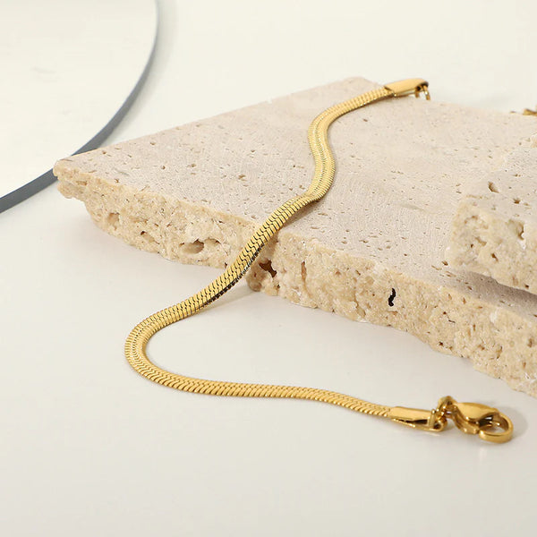Minimalist 18k gold plated chain bracelet