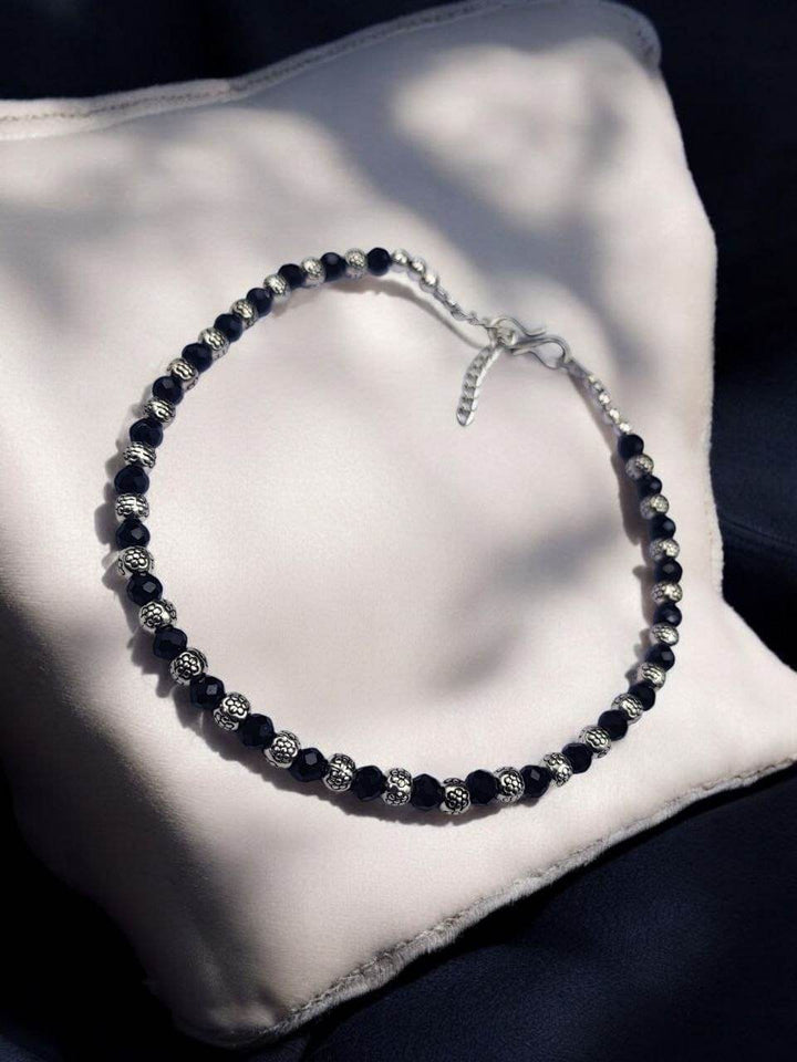 Oxidised Crystal Beads Anklet | Affordable Casual Wear Payal For Girls - Craftybella