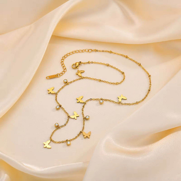 Light Weight Butterfly 18K Gold Plated Pendant - Craftybella