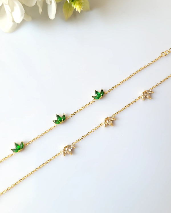 Sparkling Lotus 18k Gold-Plated Bracelet