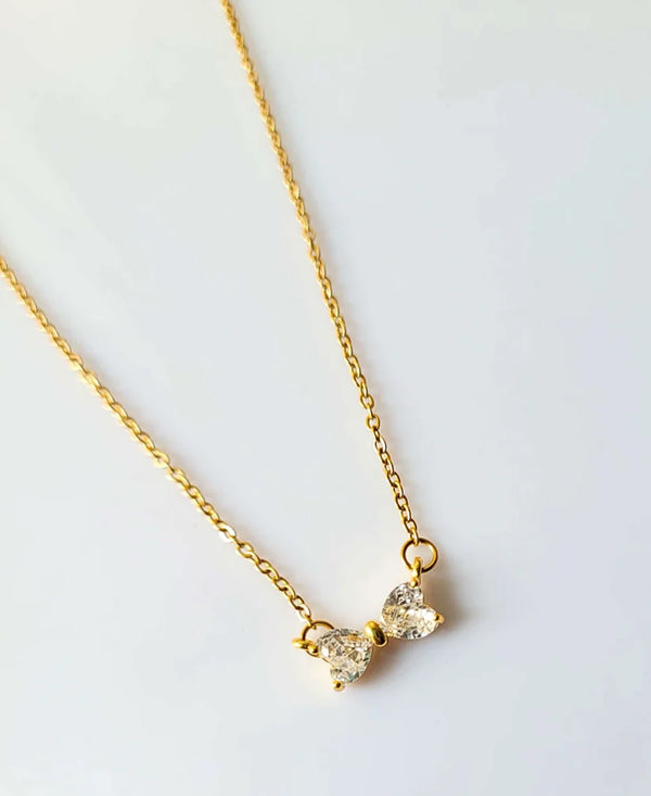 Bow Shaped 18K Gold Plated Necklace