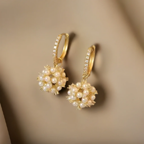 Twilight Pearl Posy Earrings