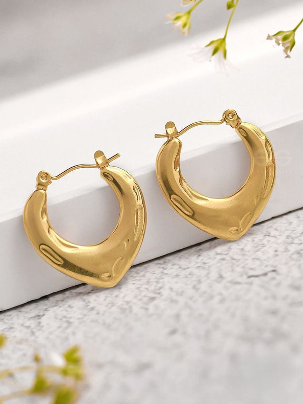 Regular 18K Gold Plated Stainless Steel Hoop:
