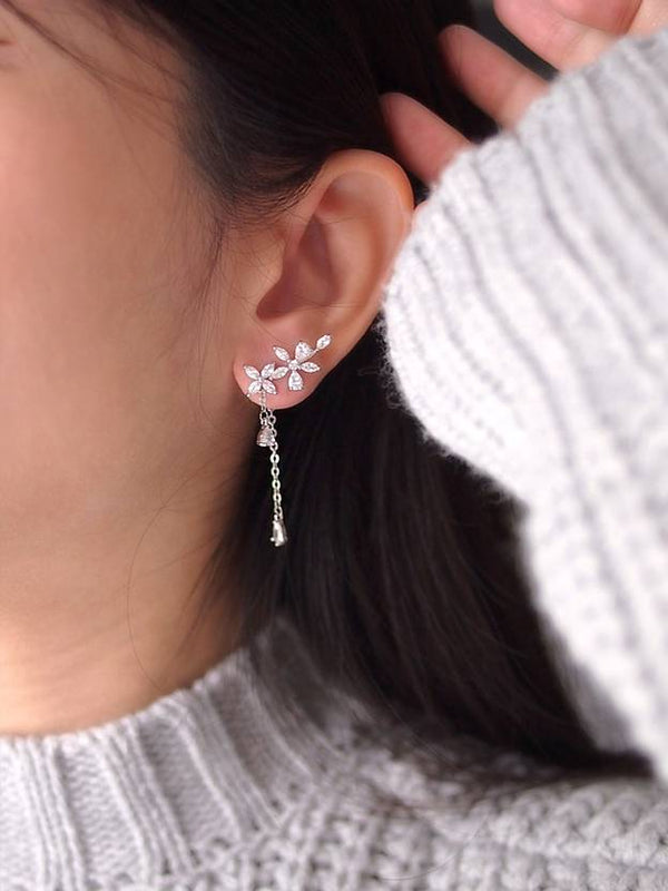 Korean Made Dangling Floral Earring