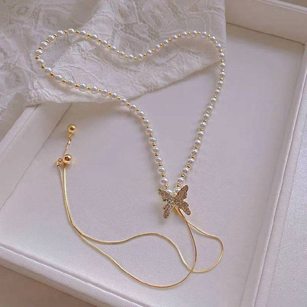 Luxury Butterfly Pearl necklace