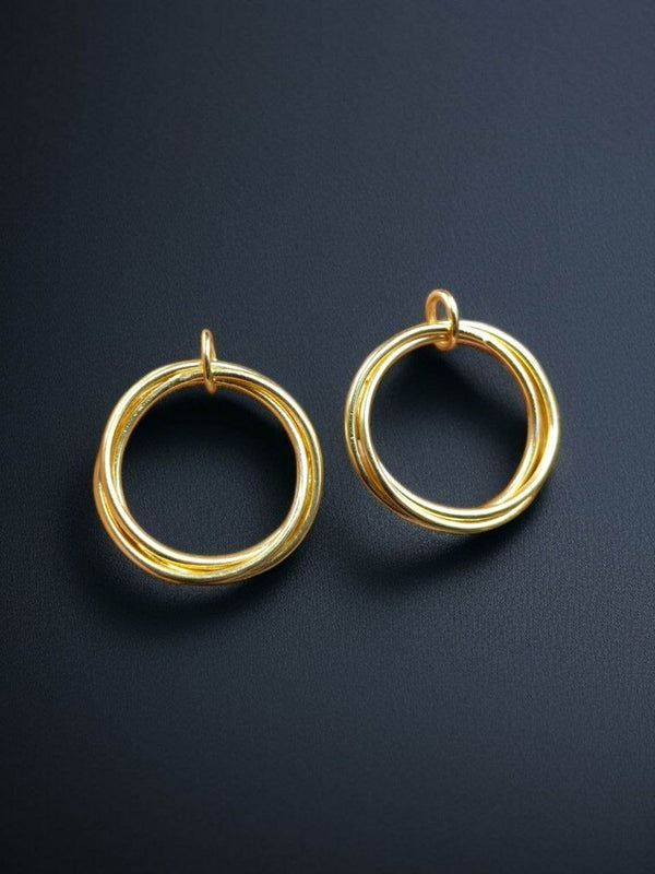 Gold Plated Geometric Earrings | Unique Western Style Jewellery - Craftybella