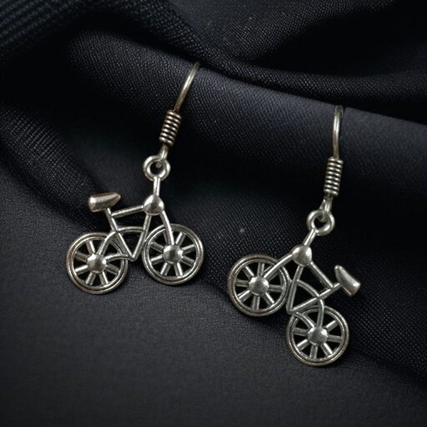 Quirky Silver-Plated Jhumka Earrings in German Silver